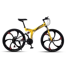 HTCAT Fahrrad, Mountainbike for Erwachsene, weicher Heckrahmen, Sechsblattrad, mehrere Farben, Dschungelpfade, verschneite Strände. (Color : Yellow, Size : 26 inch 27 Speed)