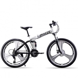 iKeeGan Fahrräder iKeeGan 24 Zoll Mountainbike, 21-Gang Kohlenstoffstahl Fahrrad Vollgefedertes MTB (Wei)