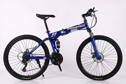 JKC Fahrräder JKC Faltbares Leichtes Mountainbike 4-Variable Geschwindigkeiten Doppelbremse DoppelstoßDäMpfung Zusammenklappbares Fahrrad Verstellbarer Sitz Radfahren 24-Zoll-Rad