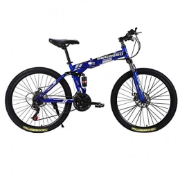 JXQ-N 26-Zoll-Fahrrad Faltbares Mountainbike Fahrrad mit Variabler Geschwindigkeit fr Mnner und Frauen 21 Speed (Blau)