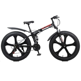 KDHX Fahrräder KDHX Mountainbike 26 Zoll 27-Gang-Stahlrahmen 26 * 4, 0 Fettreifen Mehrfarbige Vorderradaufhängung und Scheibenbremse Jugend-Erwachsenen-Hardtail-Fahrrad (Color : Red)