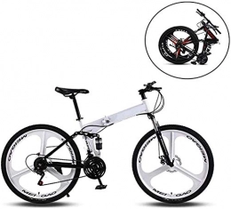 LBYLYH Fahrräder LBYLYH 26-Zoll-Mountainbikes, Folding High Carbon Stahlrahmen Mit Variabler Geschwindigkeit Doppelstoßdämpfung DREI Schneidrad Klapprad, Geeignet Für Menschen, D, 24 Speed