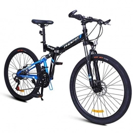 LC2019 24 Zoll Folding Mountain Bike Unisex Hartbox Rahmen Fahrräder 24 Geschwindigkeiten Hochgekohlt Stahlscheibenbremse Mit 17" Rahmen