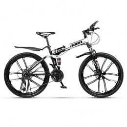 LC2019 Fahrräder LC2019 Folding Mountain Bike for Erwachsene, Männer Hardtail Mountainbike 24 / 26 Zoll Mountainbikes Mit High-Carbon Stahlrahmen (Color : 24-Stage Shift, Size : 26inches)