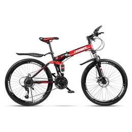 LC2019 Zusammenklappbare Mountainbike LC2019 Folding Mountain Bike for Männer Und Frauen Fahrrad 24 / 26 Zoll, Doppel-Schock Racing Off-Road Variable Speed ​​Fahrrad (Color : 21-Stage Shift, Size : 26inches)