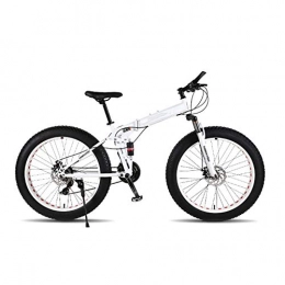 LCLLXB Fahrräder LCLLXB Mountainbike, zusammenklappbar, 26 x 4, 0 Reifen, 24 Gänge, Rennrad, Schnee, Fahrrad, 17, 5 Zoll, Stahlrahmen, Fahrräder für Erwachsene und Herren, a