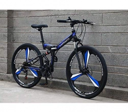 LFEWOZ Fahrräder LFEWOZ 26 Zoll Folding Mountain Bike Für Erwachsene High Carbon Stahlrahmen, Doppelscheibenbremse Fully Für Männer Frauen Fahrrad-Trail Bike