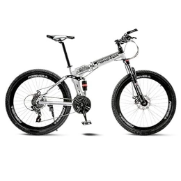 LILIS Fahrräder LILIS Mountainbike Mountainbike-Folding-Straßen-Fahrrad-Männer MTB 21 Speed ​​Bikes Räder for Erwachsene Frauen (Color : White, Size : 24in)