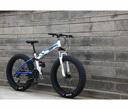 LJLYL Zusammenklappbare Mountainbike LJLYL Fahrrad faltbares Mountainbike-Fahrrad, Aluminiumlegierungsräder, Vollfederung, Soft-Tail-Rahmen aus hohem Kohlenstoffstahl, Doppelscheibenbremse, A, 24 inch 7 Speed