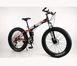 LJLYL Fahrräder LJLYL Faltbares Fat Tire Mountainbike-Fahrrad für Erwachsene Männer Frauen, Leichter Rahmen aus Kohlenstoffstahl und Doppelscheibenbremse, B, 24 inch 21 Speed