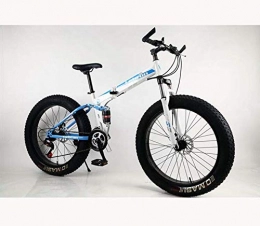 LJLYL Fahrräder LJLYL Faltbares Fat Tire Mountainbike-Fahrrad für Erwachsene Männer Frauen, Leichter Rahmen aus Kohlenstoffstahl und Doppelscheibenbremse, C, 24 inch 21 Speed