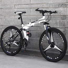 LJLYL Fahrräder LJLYL Mountainbike für Erwachsene, vollgefedertes klappbares MBT-Fahrrad, Fahrradrahmen mit hohem Kohlenstoffgehalt, Stahlscheibenbremse, 24 / 26-Zoll-Rad, A, 26 inch 27 Speed