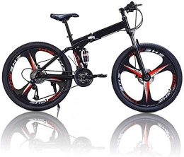 LLYU Speichen Felgen Faltbarer Rahmen Mountainbike, Erwachsene 26 Zoll Mountainbike, Doppelscheibenbremse for Fahrräder