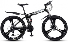 LPKK Fahrräder LPKK Folding Mountain Bike 21 Beschleunigt Shimono Shifter Full Suspension mit Federgabeln Scheibenbremse Aluminiumrahmen for Männer 0814 (Color : 3knives)