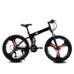 LQH Fahrräder LQH 24-Zoll-Outdoor-Folding Mountain Bike Doppelstoßdämpfung mit Variabler Geschwindigkeit Lang Radfahren Reise (Color : Red, Size : 21speed)
