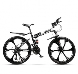 LUO'S Fahrräder LUO Bike Mountain Mountainbike für Erwachsene, faltbares City-Fahrrad mit Vollfederung, Offroad-Doppelradbremse, 26-Zoll-Räder aus Magnesiumlegierung mit sechs Messern, A, 27-Gang, C, 21 Geschwindigke