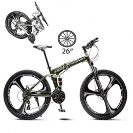 LXDDP Zusammenklappbare Mountainbike LXDDP Faltbares Mountainbike, Doppelbremsrad aus Kohlenstoffstahl, 26-Zoll-Offroad-Doppelschock-Sportradfahren mit Variabler Geschwindigkeit