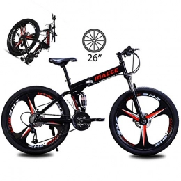 LXDDP Fahrräder LXDDP Mountainbike Carbon Stahl Faltbare Fahrradgabelaufhängung 3 Speichenräder Doppelscheibenbremsen Fahrrad Rennrad im Freien Radfahren