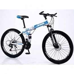 LZZB Fahrräder LZZB Mountainbike für Erwachsene, 26-Zoll-Räder, Fahrrad mit Doppelscheibenbremse SchwarzRot, Rahmen aus hochwertigem Kohlenstoffstahl, Dual-Vollfederung, Aluminiumrahmenfahrrad für Jungen, Mädch