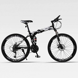 Domrx Fahrräder Mountain Bicycle Folding Speichenrad Double Shock Absorber Adult Cross-Country Männer und Frauen Vier Farben Optional-schwarz 27-Gang