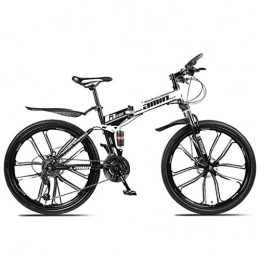 WYLZLIY-Home Fahrräder Mountainbike Mountain Trail Bike MTB Mountainbike, 26 ‚‘ Zoll Faltbare Fahrräder 21 / 24 / 27 Geschwindigkeiten Damen / Herren MTB Leichte Carbon-Stahlrahmen Fully Fahrrad Bike Mountainbike Fahrrad
