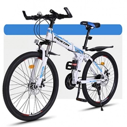 Dsrgwe Fahrräder Mountainbike, Mountainbike, Folding MTB Fahrräder, Vollfederung und Dual Disc Brake, 26inch-Speichen Felgen (Color : C, Size : 24-Speed)