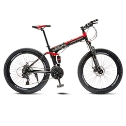 RYP Fahrräder Mountainbikes Rennräder Mountainbike-Folding-Straßen-Fahrrad-Männer MTB 21 Speed ​​Bikes Räder for Erwachsene Frauen BMX-Räder (Color : Red, Size : 24in)