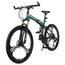 MYANG Fahrrad Mountainbike 24Inch Doppelscheibenbremse Faltrad, Advanced Deformation Sport Fahrrad (Armee-Grn),Grn,21 Speed