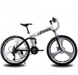 NANXCYR Fahrräder NANXCYR 24 Speed-Berg Bikebicycle für Erwachsene Männer und Frauen, High Carbon Steel Doppelaufhebung Rahmen Mountainbike, 26 Zoll Folding Off-Road-Fahrrad-Doppelscheibenbremse, C