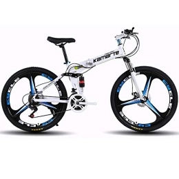 Nerioya Fahrräder Nerioya Mountainbike, Doppelscheibenbremse Aus Kohlenstoffhaltigem Stahl, Faltbares Mountainbike, A, 26 inch 27 Speed