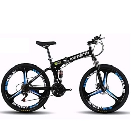 Nerioya Fahrräder Nerioya Mountainbike, Doppelscheibenbremse Aus Kohlenstoffhaltigem Stahl, Faltbares Mountainbike, B, 24 inch 21 Speed