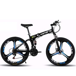 Nerioya Fahrräder Nerioya Mountainbike, Doppelscheibenbremse Aus Kohlenstoffhaltigem Stahl, Faltbares Mountainbike, B, 24 inch 27 Speed
