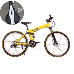 NXX Fahrräder NXX 20 Zoll vollgefedertes MTB Fahrrad Scheibenbremse Mountainbike Fahrrad für Männer Frauen Jungen Mädchen, 7 Geschwindigkeiten Shimano Antrieb, Gelb