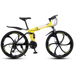  Fahrräder Outdoor-Sport Faltbares Mountainbike 21-Gang-Fahrrad Vollfederung Faltbarer Kohlenstoffstahlrahmen 26" Doppelscheibenbremse