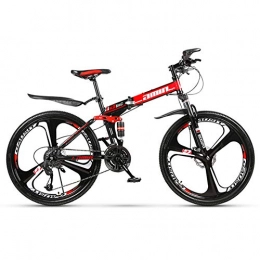 FXMJ Fahrräder Outroad Mountainbike Pliables, leichtes 26 '' Doppelscheiben Bremsrad mit Variabler Geschwindigkeit im Freien, vollgefedertes MTB Bike Rennrad, 27 Speed