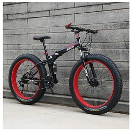 QMMD Fahrräder QMMD 24 Zoll MTB, Erwachsenen Faltbare Mountainbike, Rahmen aus Kohlenstoffstahl Großer Reifen Vollfederung Mountain Bike, 21-24-27-Gang Mountainbike, C Spokes, 21 Speed