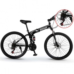 Rennrad, 26-Zoll-Herren-Mountainbike, Erwachsene Fahrrad, Doppelstoßdämpferscheibenbremse Fahrrad, geeignet für Outdoor-Reisen, Kursteilnehmerbüro Fahrrad,Schwarz