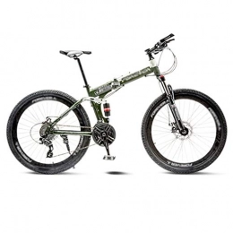 SOAR Fahrräder SOAR 26 Zoll Mountainbike Mountainbike-Folding-Straßen-Fahrrad-Männer MTB 21 Speed ​​Bikes Räder for Erwachsene Frauen (Color : Green, Size : 24in)