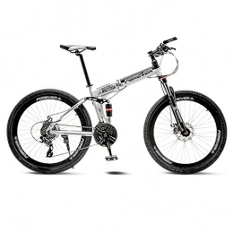 SOAR Fahrräder SOAR 26 Zoll Mountainbike Mountainbike-Folding-Straßen-Fahrrad-Männer MTB 21 Speed ​​Bikes Räder for Erwachsene Frauen (Color : White, Size : 24in)