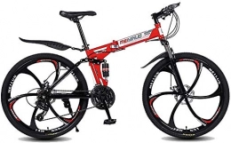 Suge Fahrräder Suge 26" 21-Gang Mountainbike for Erwachsene Leichtes Aluminium Full Suspension Rahmen Federgabeln Scheibenbremse (Color : Red)