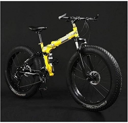 Suge Zusammenklappbare Mountainbike Suge Mountainbike 30 Geschwindigkeit Erwachsene Mountain Bikes, 26" Faltbarer Rahmen Fat Tire Doppel-Suspension-Gebirgsfahrrad, High-Carbon Stahlrahmen, All Terrain Mountain Bike (Color : B)
