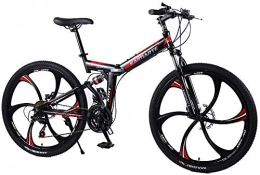 Syxfckc Fahrräder Syxfckc Folding Mountainbike, Geschwindigkeit 21 dauerhaft hohe Kohlenstoff-Doppel verdickten Aufhängungsrahmen, ideal for Stadt REIT- und Pendel (Color : 24inch21Speed)