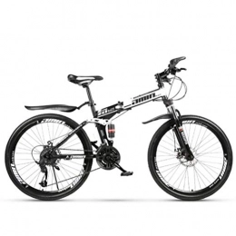 Tbagem-Yjr Fahrräder Tbagem-Yjr Folding Mountain-Bike, 26-Zoll-Dämpfung EIN Rad Geländestraßenfahrrad for Erwachsene (Color : Black, Size : 21 Speed)