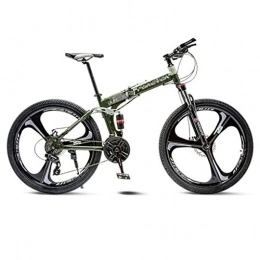 TOOLS Mountainbikes Rennrad Rennräder Mountainbike-Folding-Straßen-Fahrrad-Männer MTB 21 Speed ​​Bikes Räder for Erwachsene Frauen (Color : Green, Size : 24in)