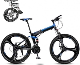 TTZY Fahrräder TTZY 24-26 Zoll MTB Fahrrad, Unisex Folding Pendler Fahrrad, 30-Gang Getriebe Faltbare Fahrrad, Doppelscheibenbremse / Blau / A Rad / 24' 25.05 SHIYUE