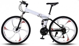 TTZY Fahrräder TTZY 26-Zoll-Mountainbikes, Folding High Carbon Stahlrahmen mit Variabler Geschwindigkeit Doppelstoßdämpfung DREI Schneidräder Klapprad 7-14, 24 Geschwindigkeit SHIYUE