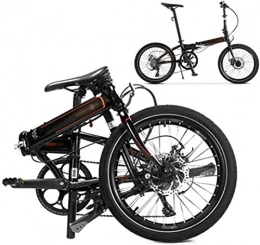 TTZY Fahrräder TTZY Bikes Klapprad 20 Zoll, 8-Gang-Folding Fahrrad, MTB Fahrrad mit Doppelscheibenbremse, Unisex Leichtes Commuter Bike 5-29, Schwarz SHIYUE (Color : Black)
