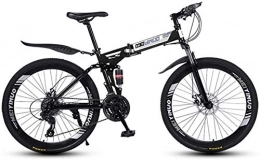WCY Fahrräder Variable Speed ​​Folding 26 Zoll Mountainbike, 21-24 - 27 beschleunigt Leichte hochgekohlt Stahlrahmen-Bikes, Doppelscheibenbremse Fahrrad 5-27 (Farbe: Gelb, Größe: 27speed) yqaae