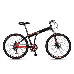 WBDZ Fahrräder WBDZ Neues 24 / 26-Zoll-Mountainbike, Falträder mit Scheibenbremse Shimanos 7-Gang, Erwachsenen-Mountain-Trail-Fahrrad, vollgefederte MTB-Bikes für Männer oder Frauen, Faltbarer Rahmen