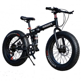 WJH Fahrräder WJH Mountainbike Falträder, 26inch 24-Gang-Doppelscheibenbremse Fully Anti-Rutsch, Federgabel, Schwarz, 26 inch 24 Speed